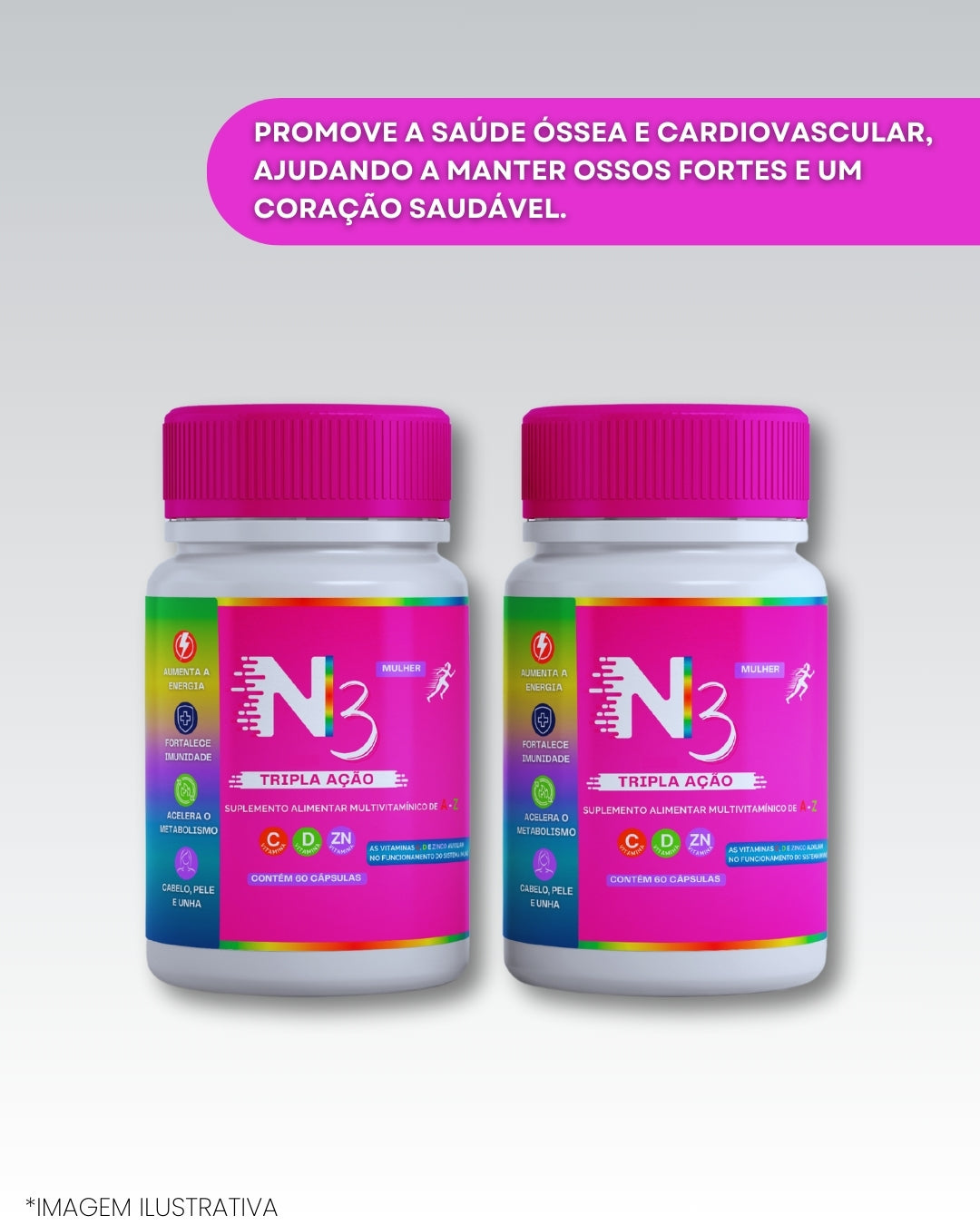 N3 SUPLEMENTO MULTIVITAMÍNICO PARA MULHERES 60 CÁPSULAS