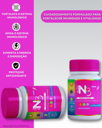 N3 SUPLEMENTO MULTIVITAMÍNICO PARA MULHERES 60 CÁPSULAS